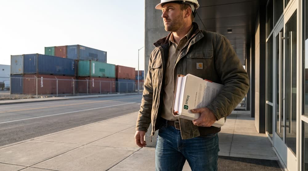 Contractor leaving a PRO meeting with airtight proof